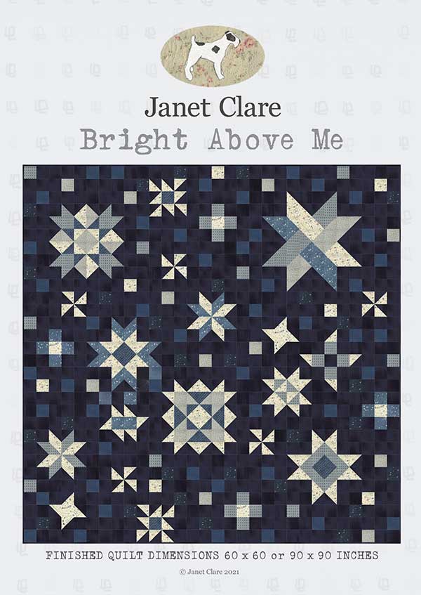 Bright Above Me - Quilt Pattern, zoomed in. Select this picture to zoom back out.