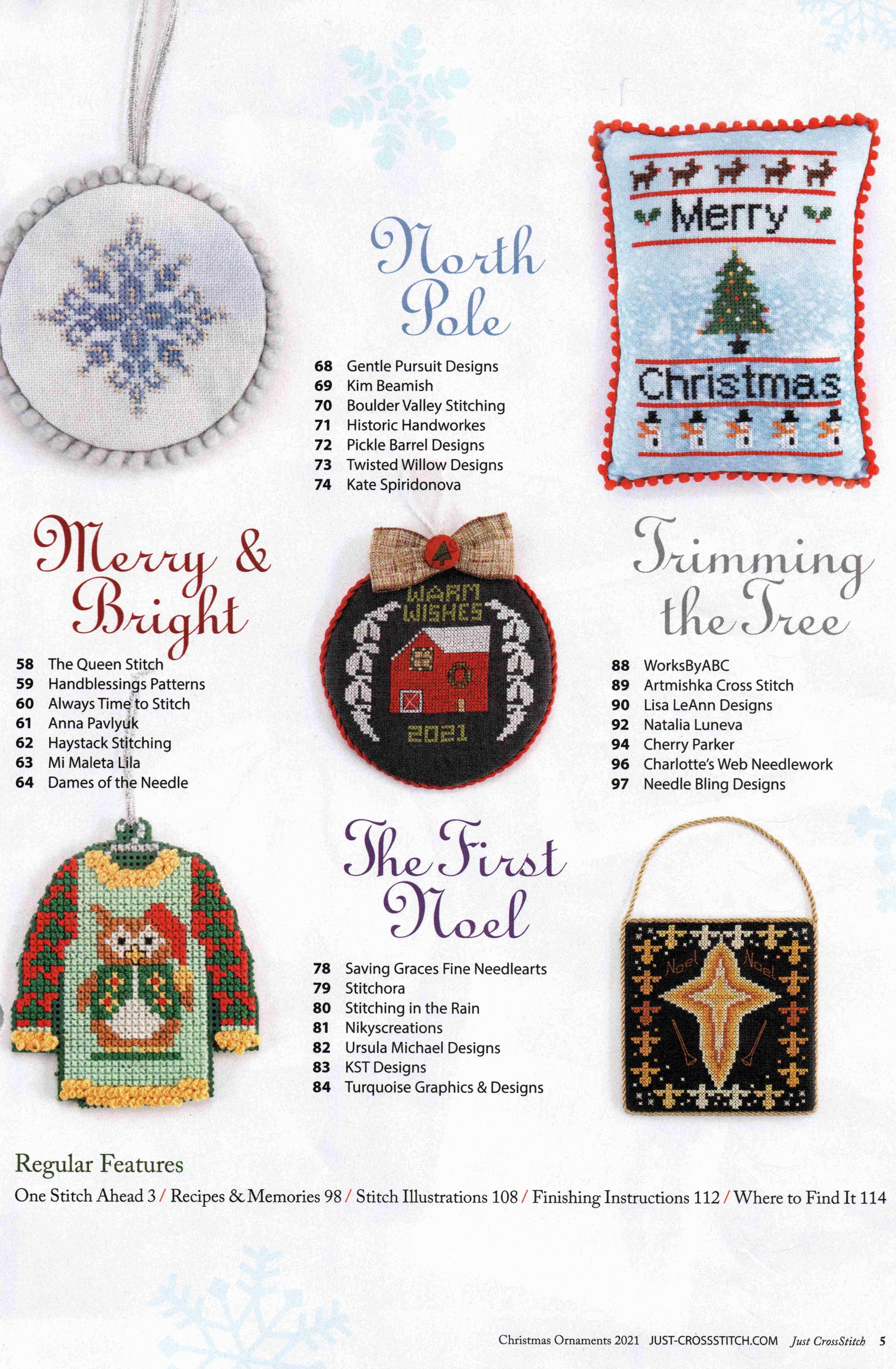 Just Cross Stitch 2021 Christmas Ornaments Magazine