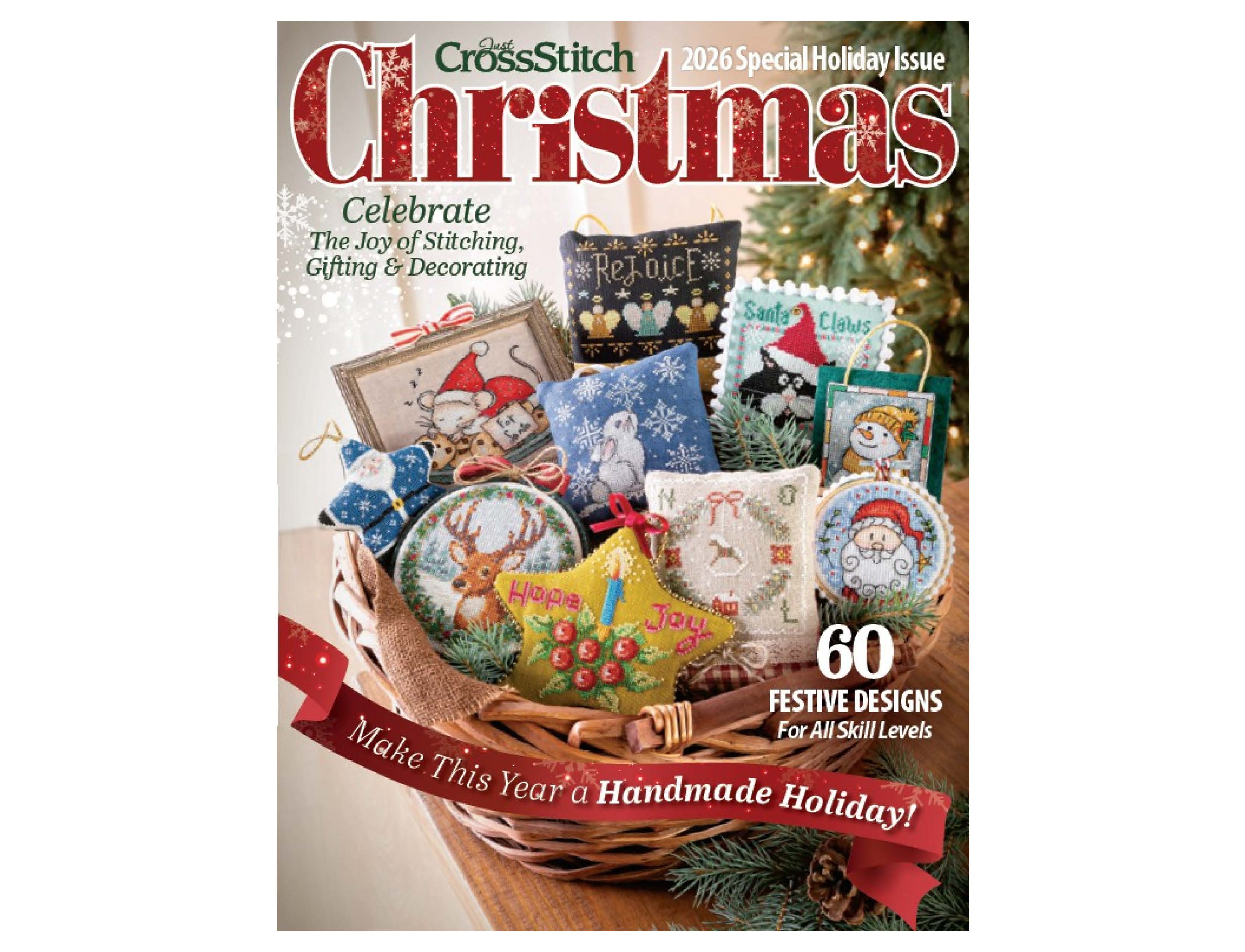 Just Cross Stitch Christmas 2026 Magazine, zoomed in. Select this picture to zoom back out.