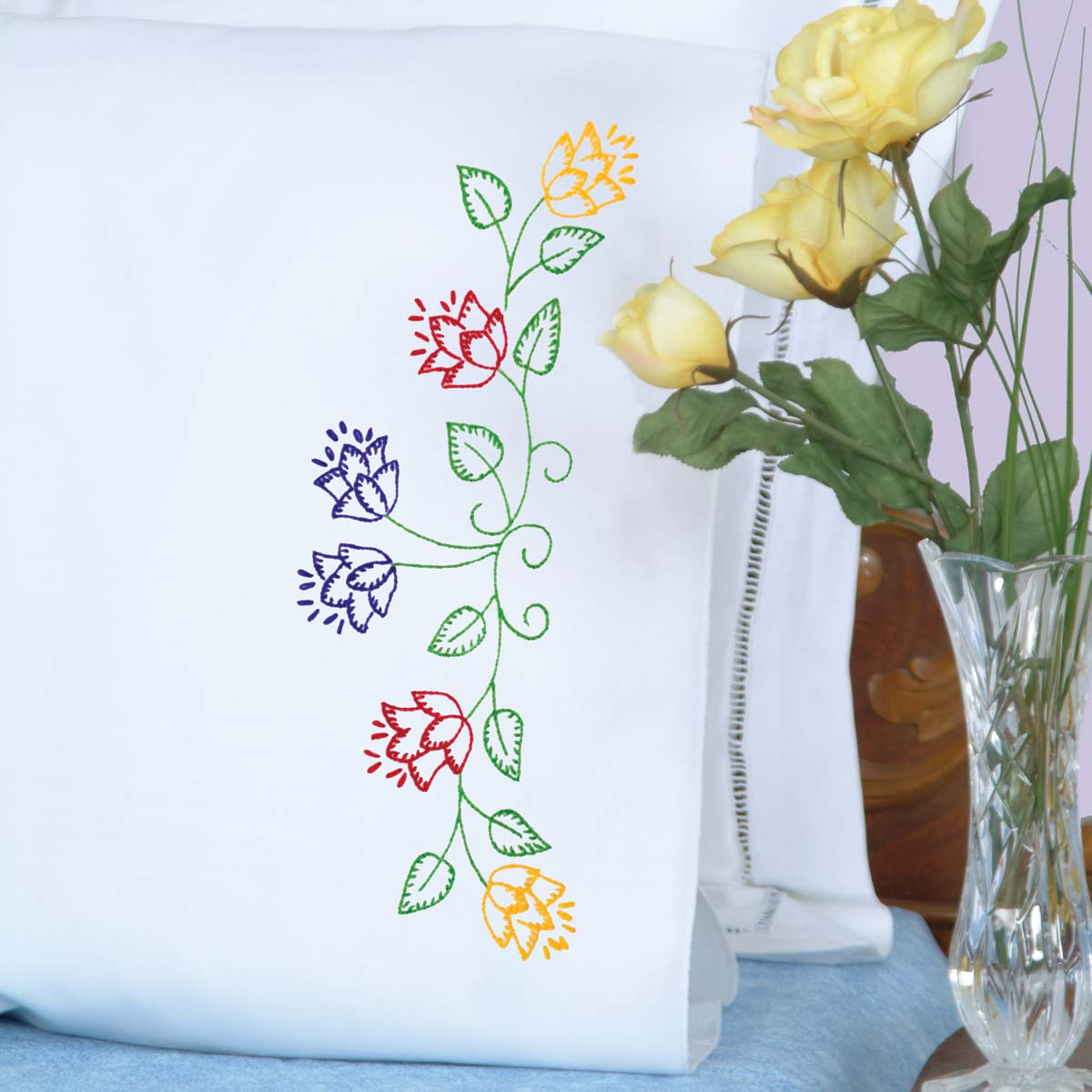 Tulips - Pillowcases - Cross Stitch Kit