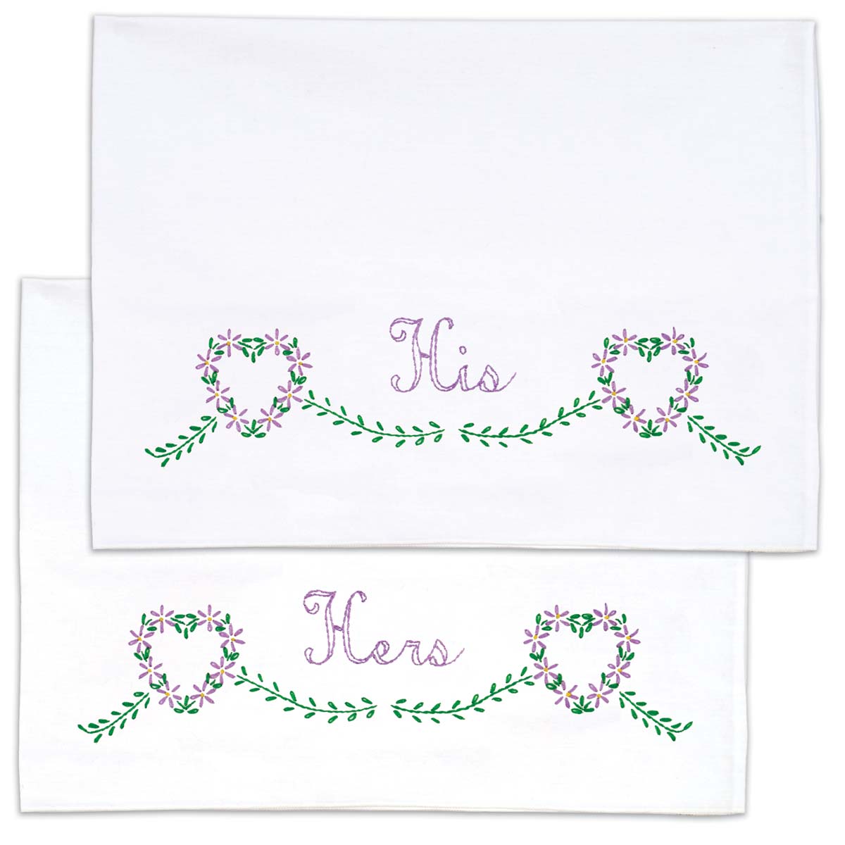 His and Hers - Pillowcases - Cross Stitch Kit