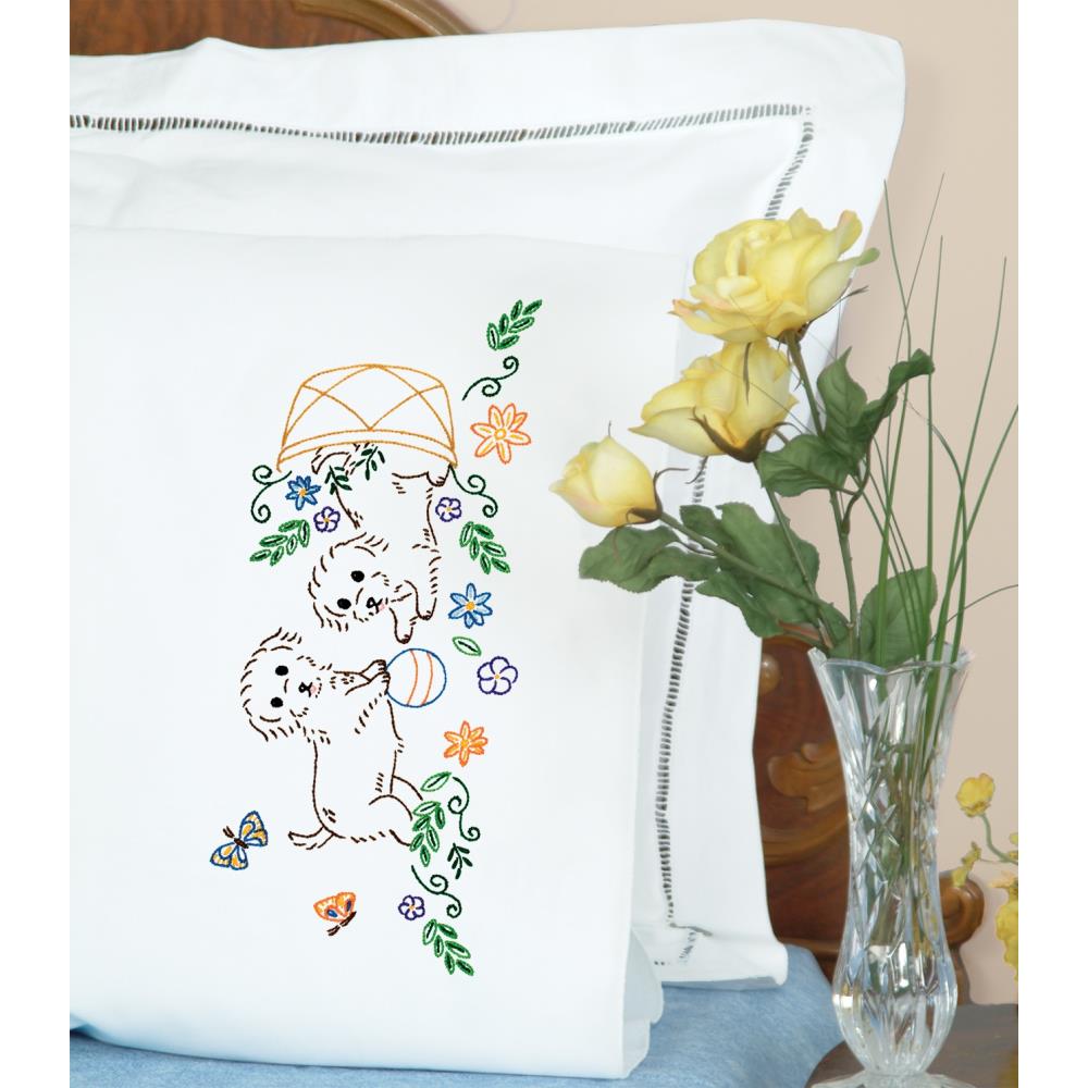 Puppies - Pillowcase Embroidery Kit