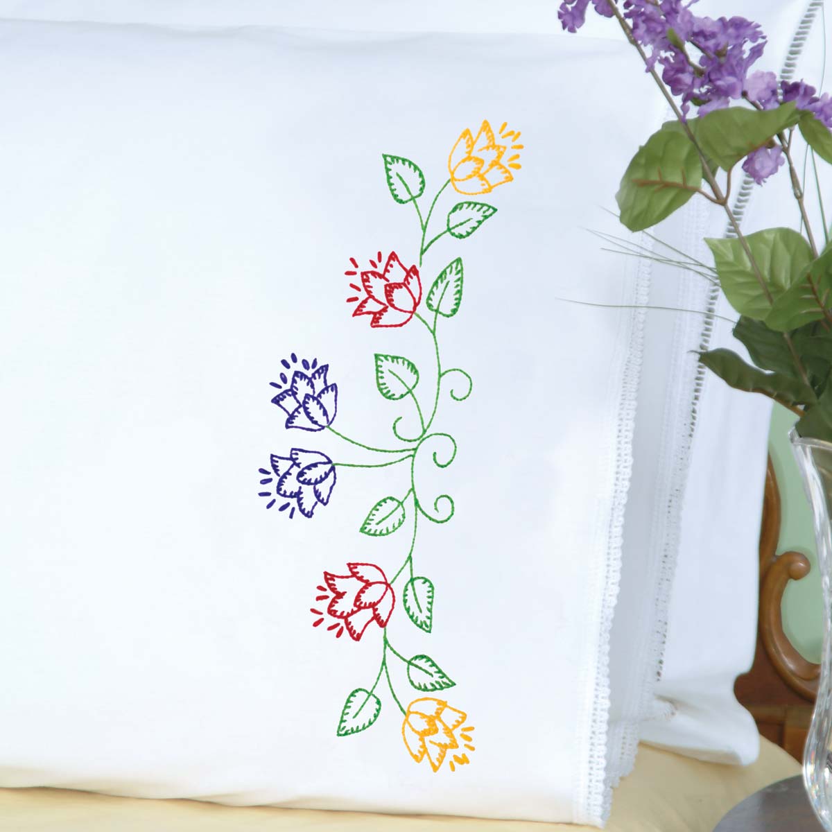 Tulips - Pillowcases - Cross Stitch Kit