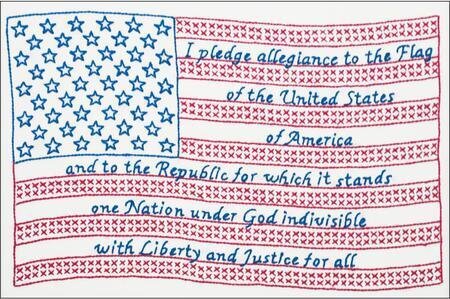 Pledge of Allegiance White Sampler - Embroidery Kit