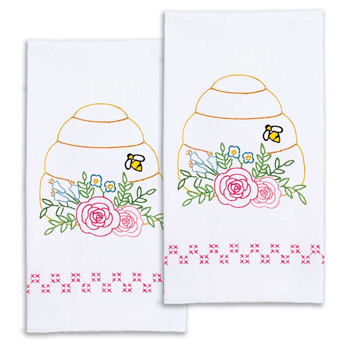 Bee Hive - Hand Towels - Embroidery Kit