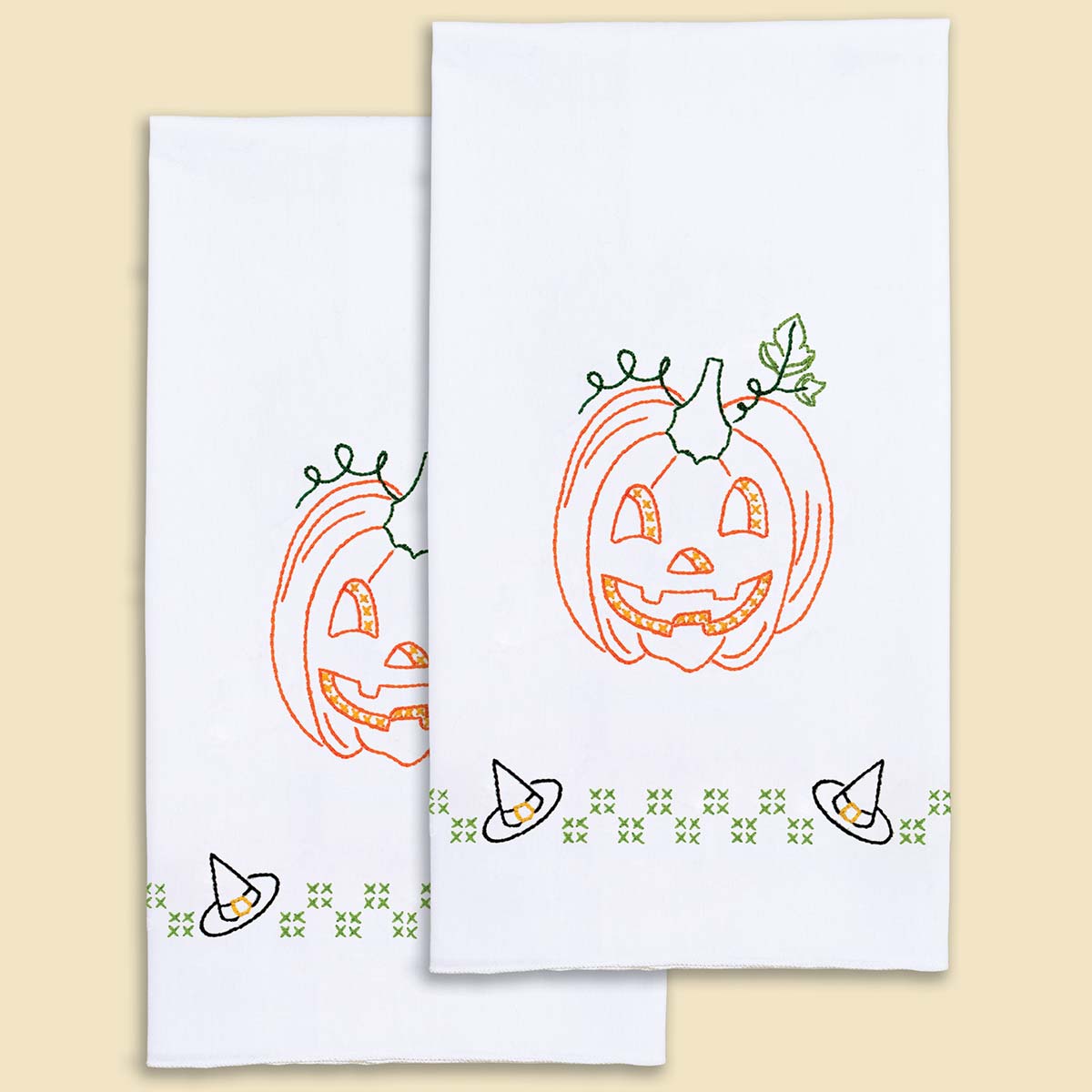 Halloween Decorative Hand Towels - Embroidery Kit