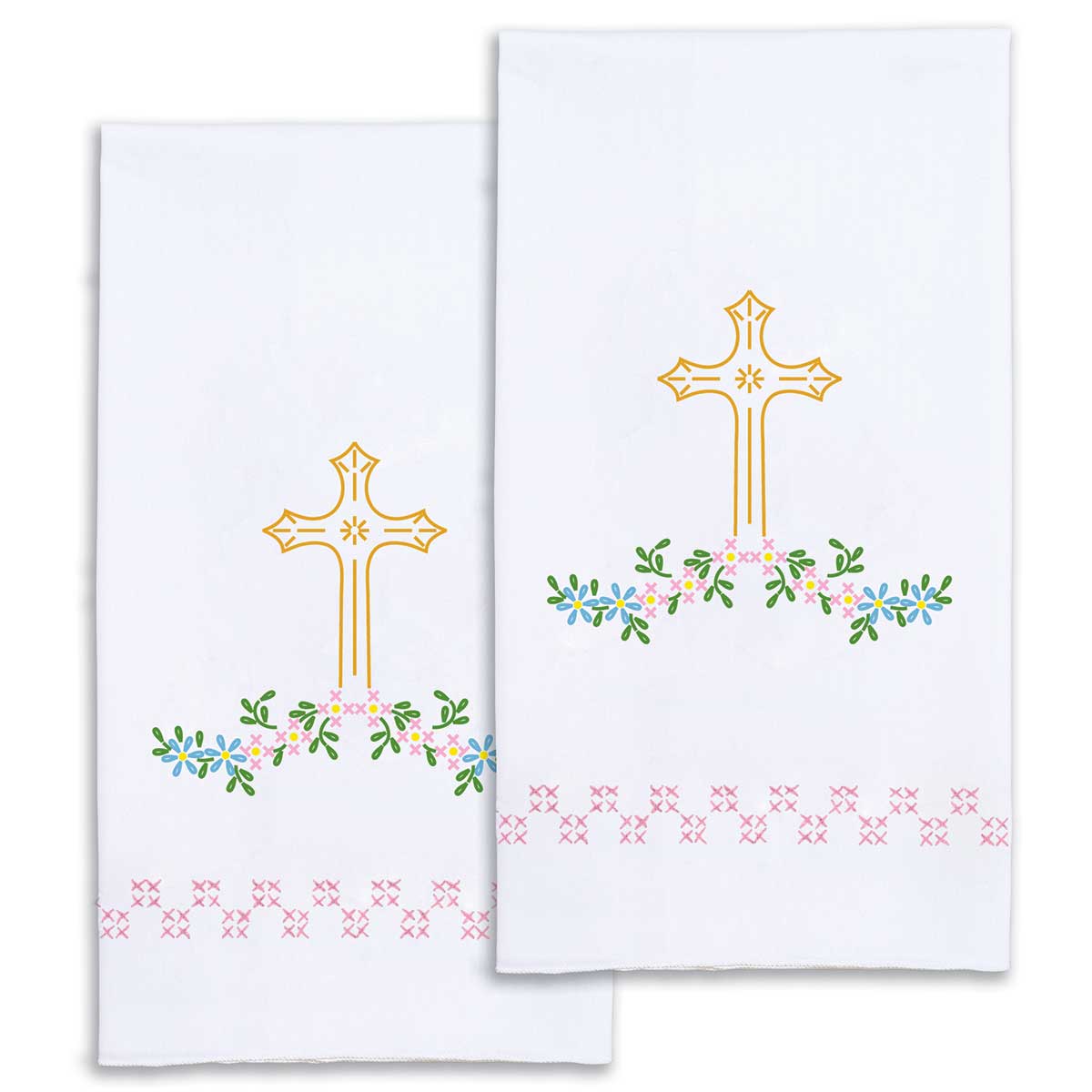 Cross - Decorative Hand Towel - Christian Embroidery Kit, zoomed in. Select this picture to zoom back out.