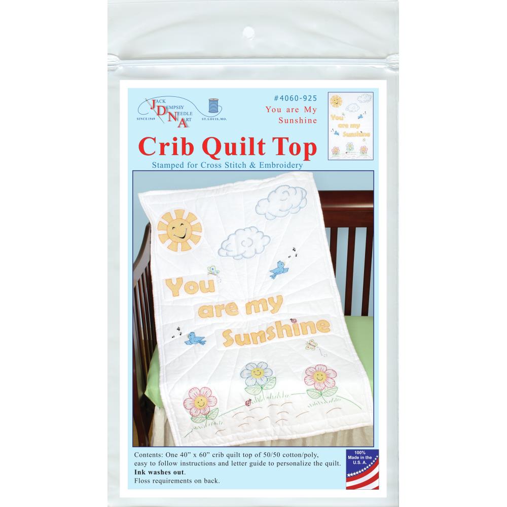 You are My Sunshine Crib Quilt Top - Embroidery Kit