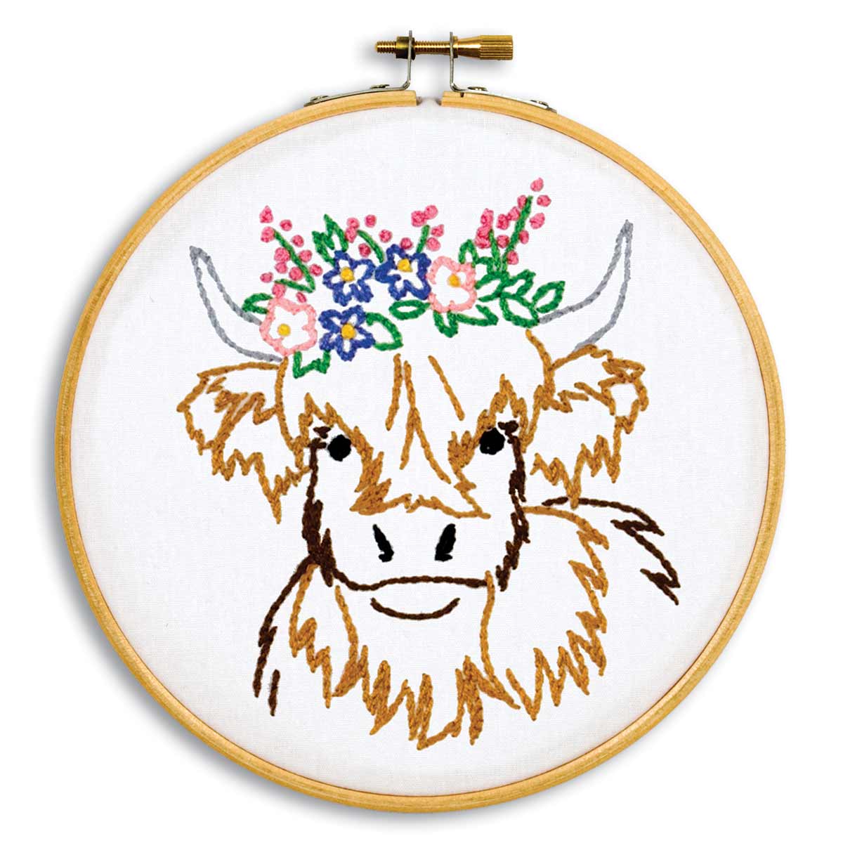 Highland Cow Hoop Kit - Embroidery Kit