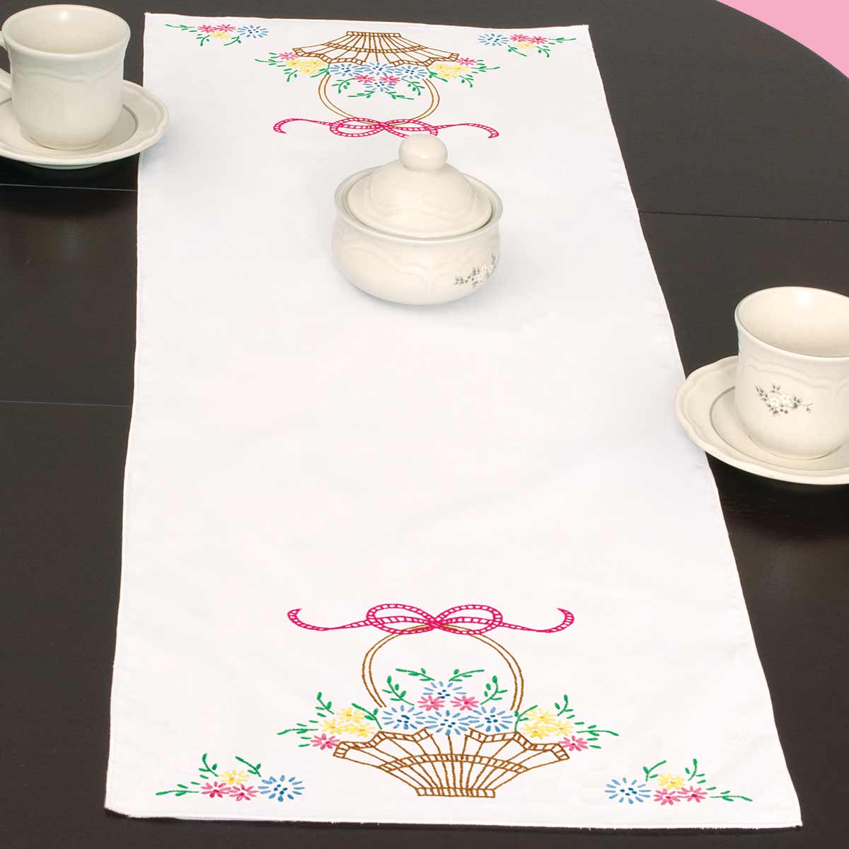 Basket of Daisies Table Runner - Embroidery Kit