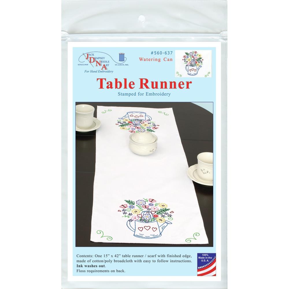 Watering Can - Table Runner Embroidery Kit