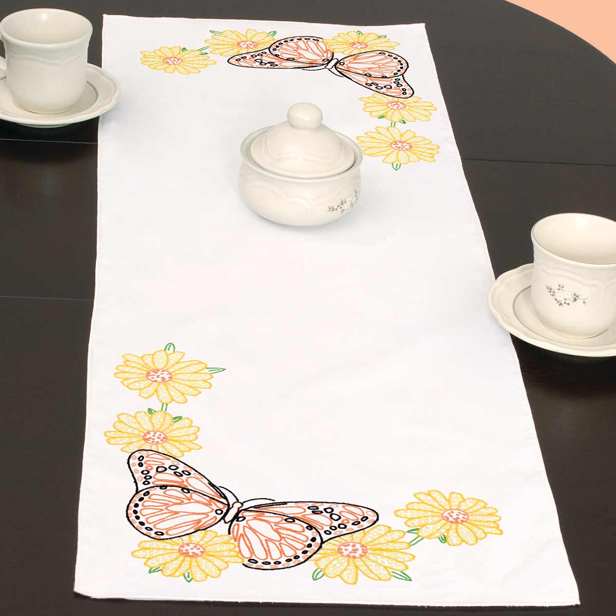 Butterflies Table Runner - Embroidery Kit