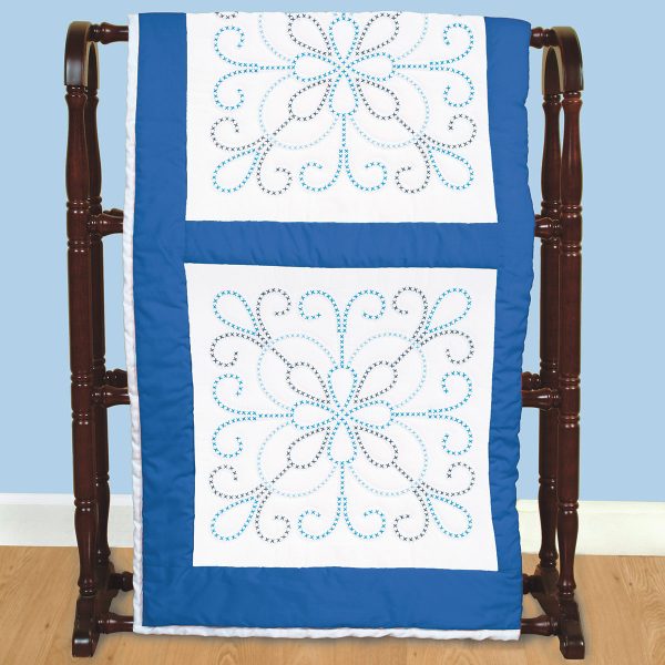 XX Design - Quilt Block - Embroidery Kit, different perspective #1, zoomed in. Select this picture to zoom back out.
