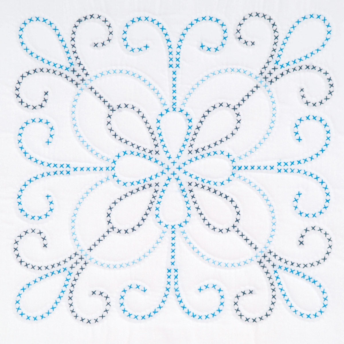 XX Design - Quilt Block - Embroidery Kit, zoomed in. Select this picture to zoom back out.