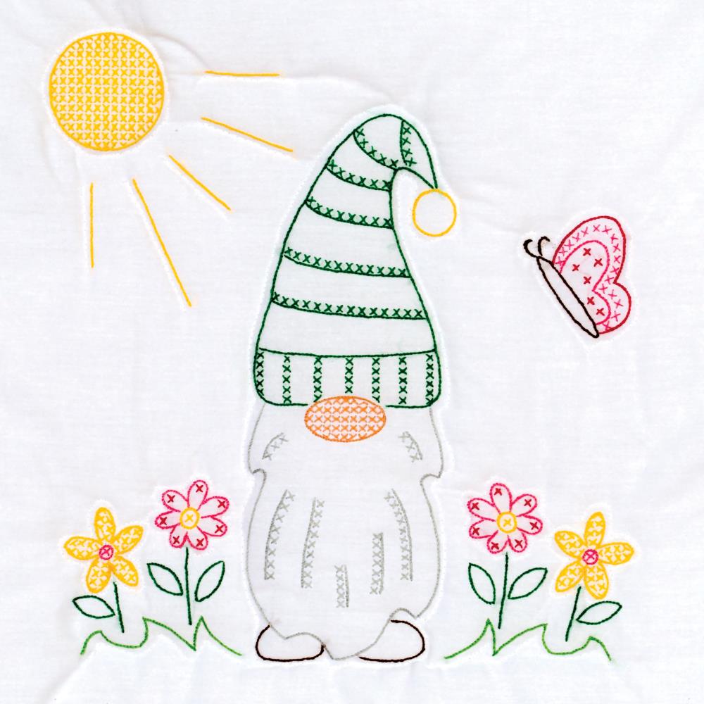 Gnomes - Stamped Quilt Blocks