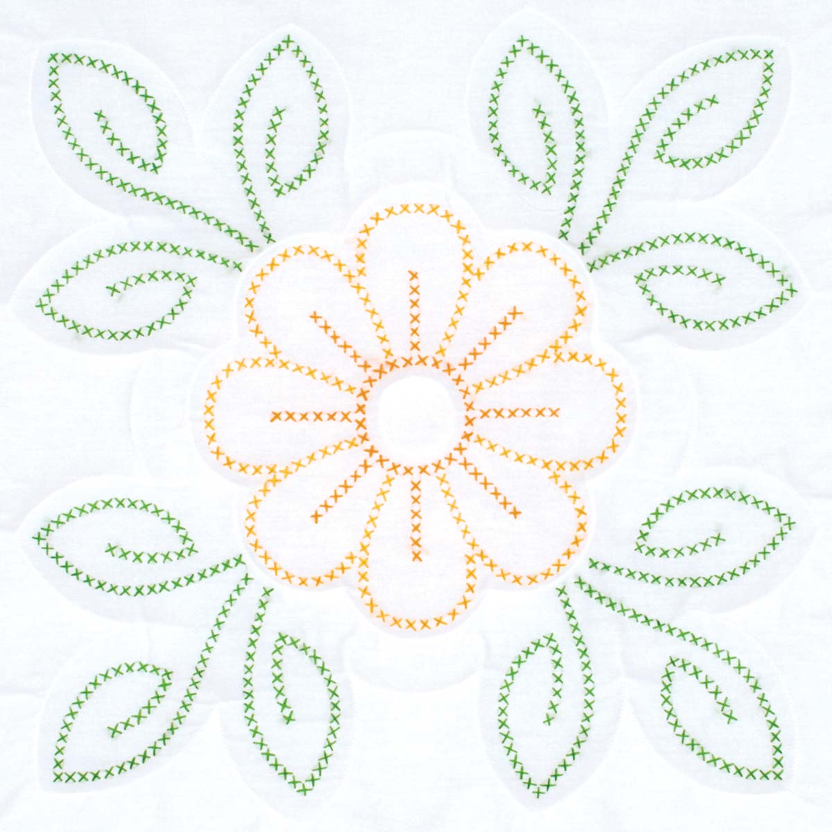 Cross-Stitch Sunflower - Quilt Block - Cross Stitch Kit
