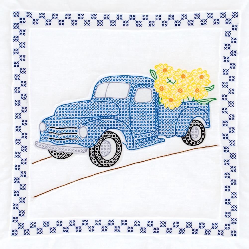 Flower Delivery - Stamped Quilt Blocks
