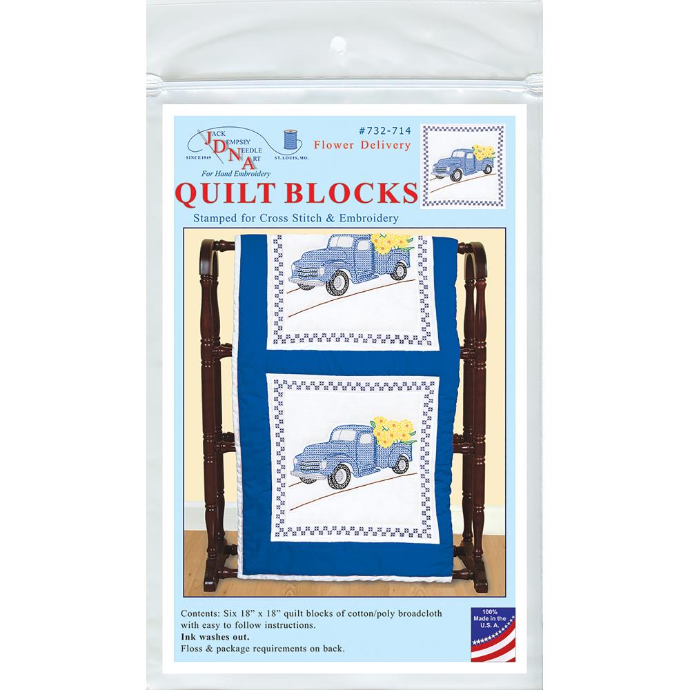 Flower Delivery - Stamped Quilt Blocks