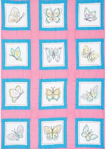 Butterflies 9" Quilt Block Themes - Embroidery Kit