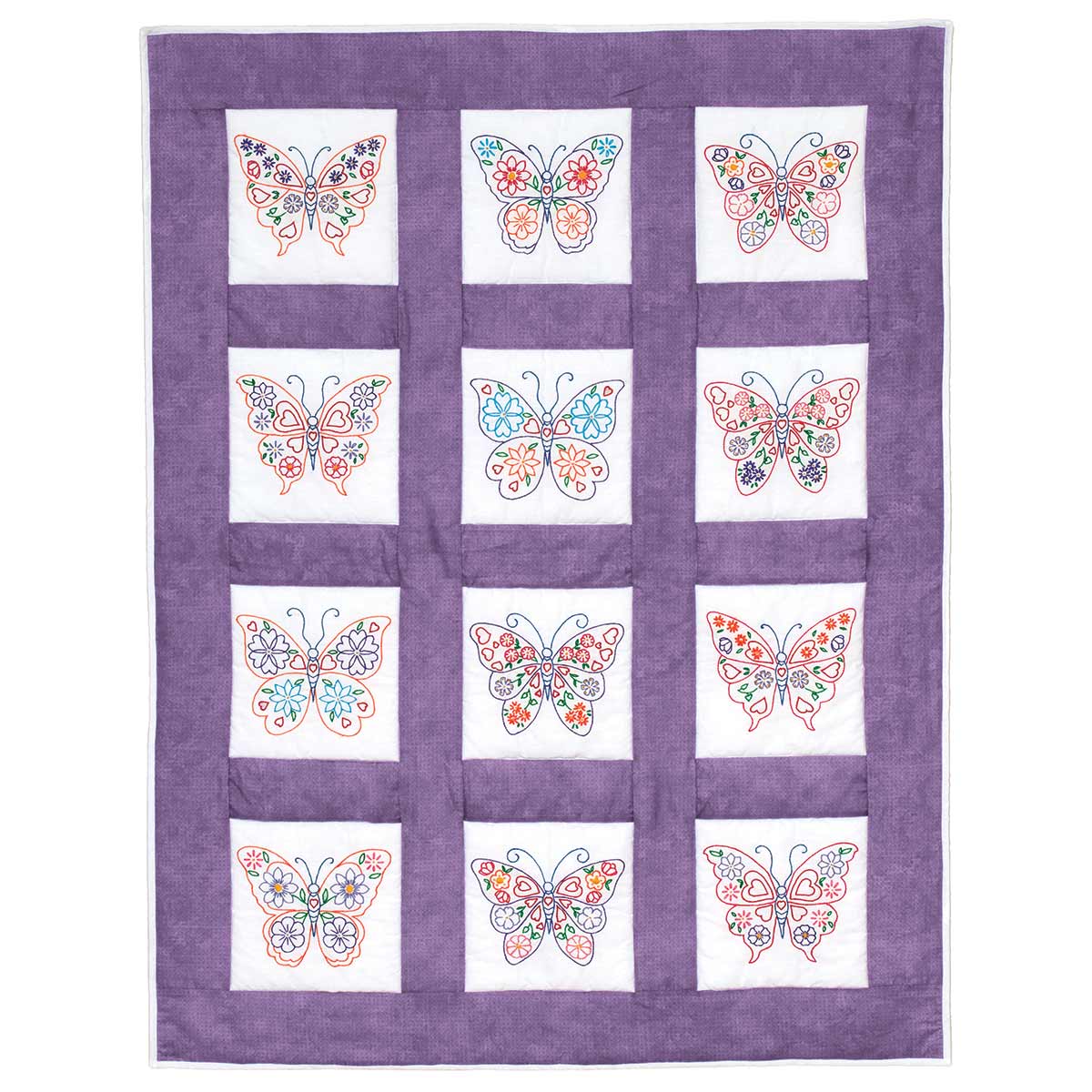 Butterflies Quilt Blocks - Embroidery Kit