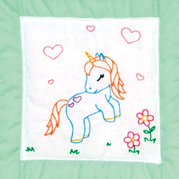 Baby Unicorns Theme Quilt Blocks - Embroidery Kit