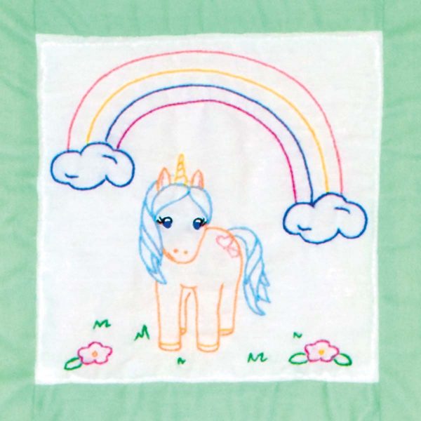 Baby Unicorns Theme Quilt Blocks - Embroidery Kit