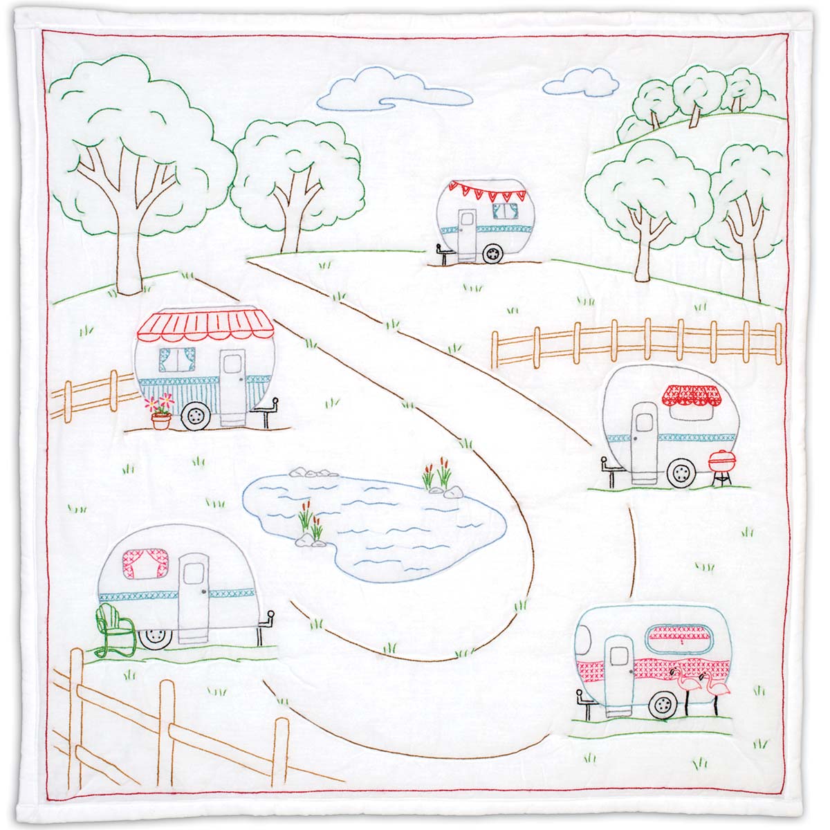 Campground Wall Quilt - Embroidery Kit