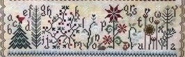 Winter Alphabet Garden  - Cross Stitch Pattern, different perspective #1, zoomed in. Select this picture to zoom back out.