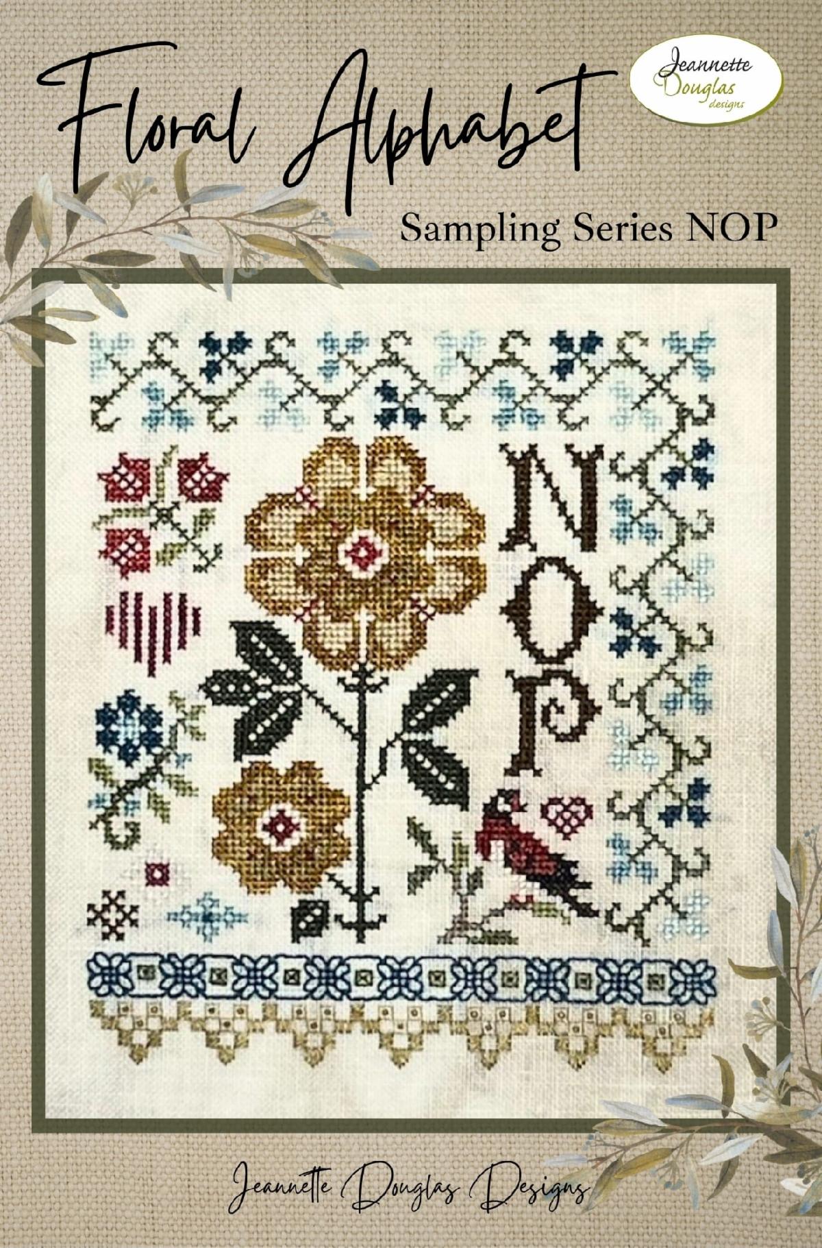 Floral Alphabet Sampling Series NOP - Cross Stitch Pattern