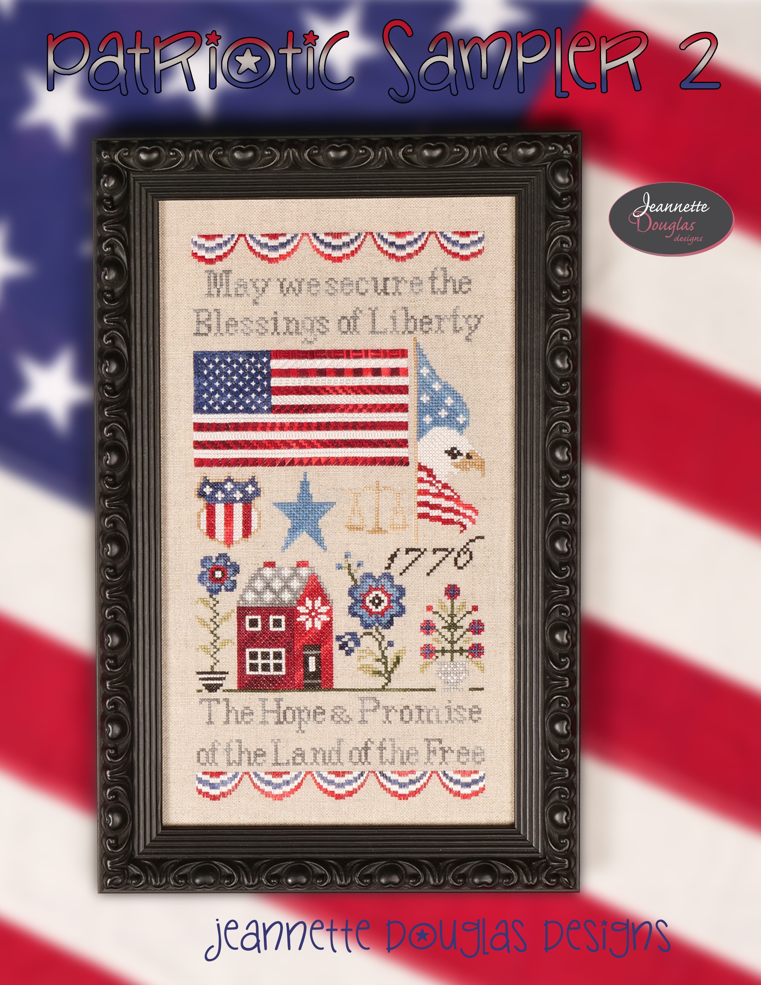 Patriotic Sampler 2 - Cross Stitch Pattern