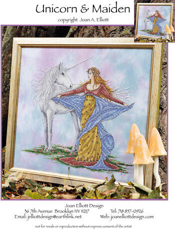 Unicorn & Maiden - Cross Stitch Pattern
