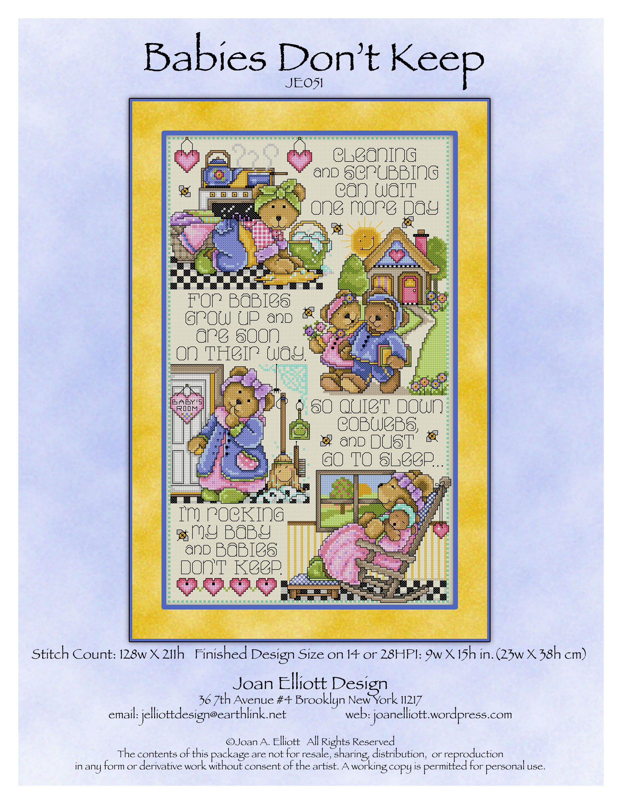 Babies Don't Keep - Cross Stitch Pattern