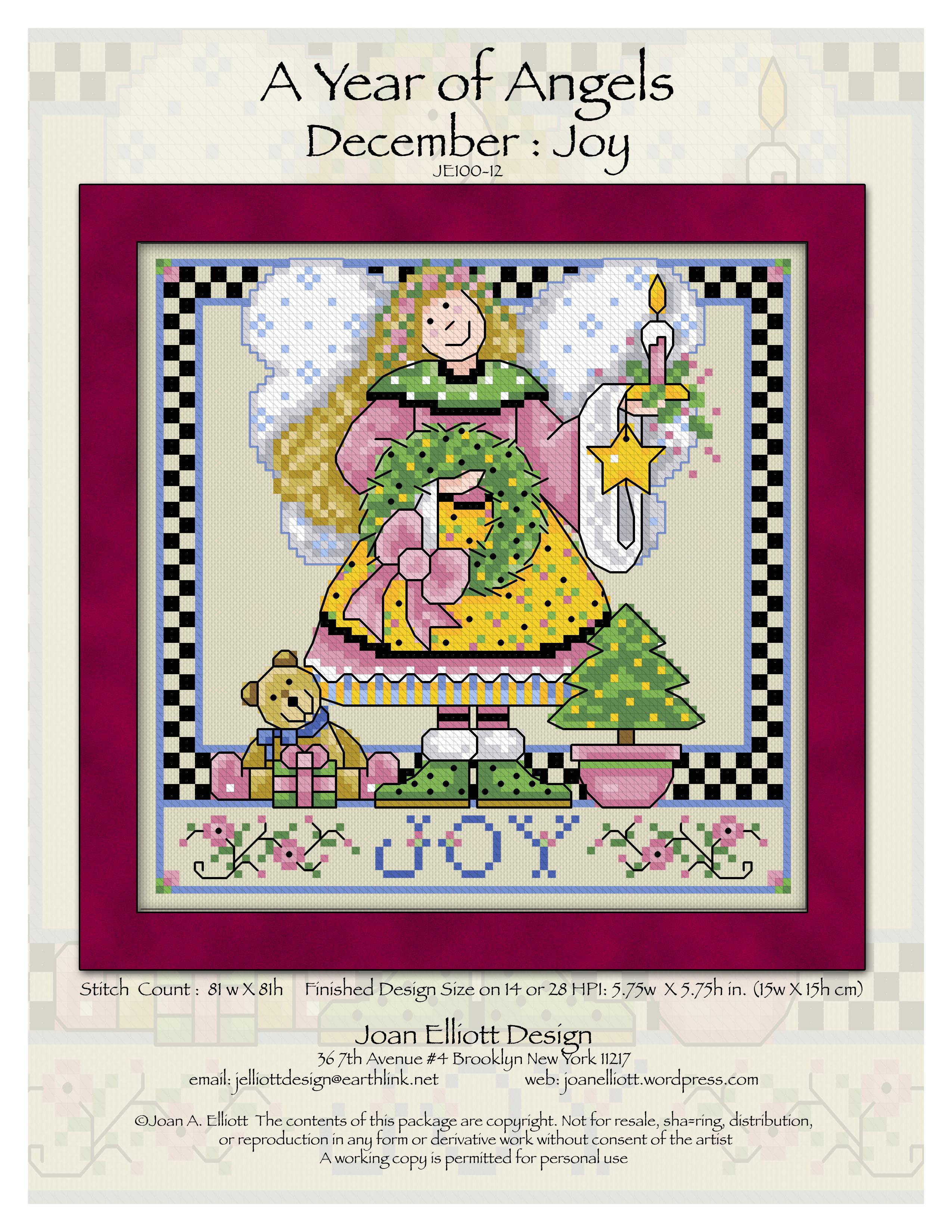 A Year Of Angels - December Joy - Cross Stitch Pattern