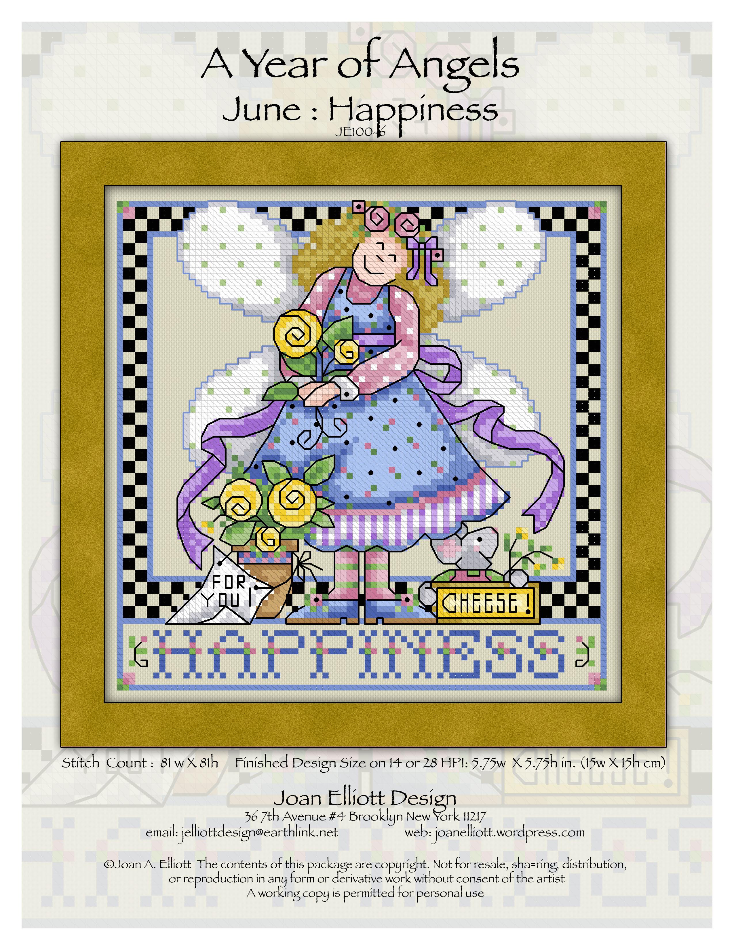 A Year Of Angels - June Happiness - Cross Stitch Pattern