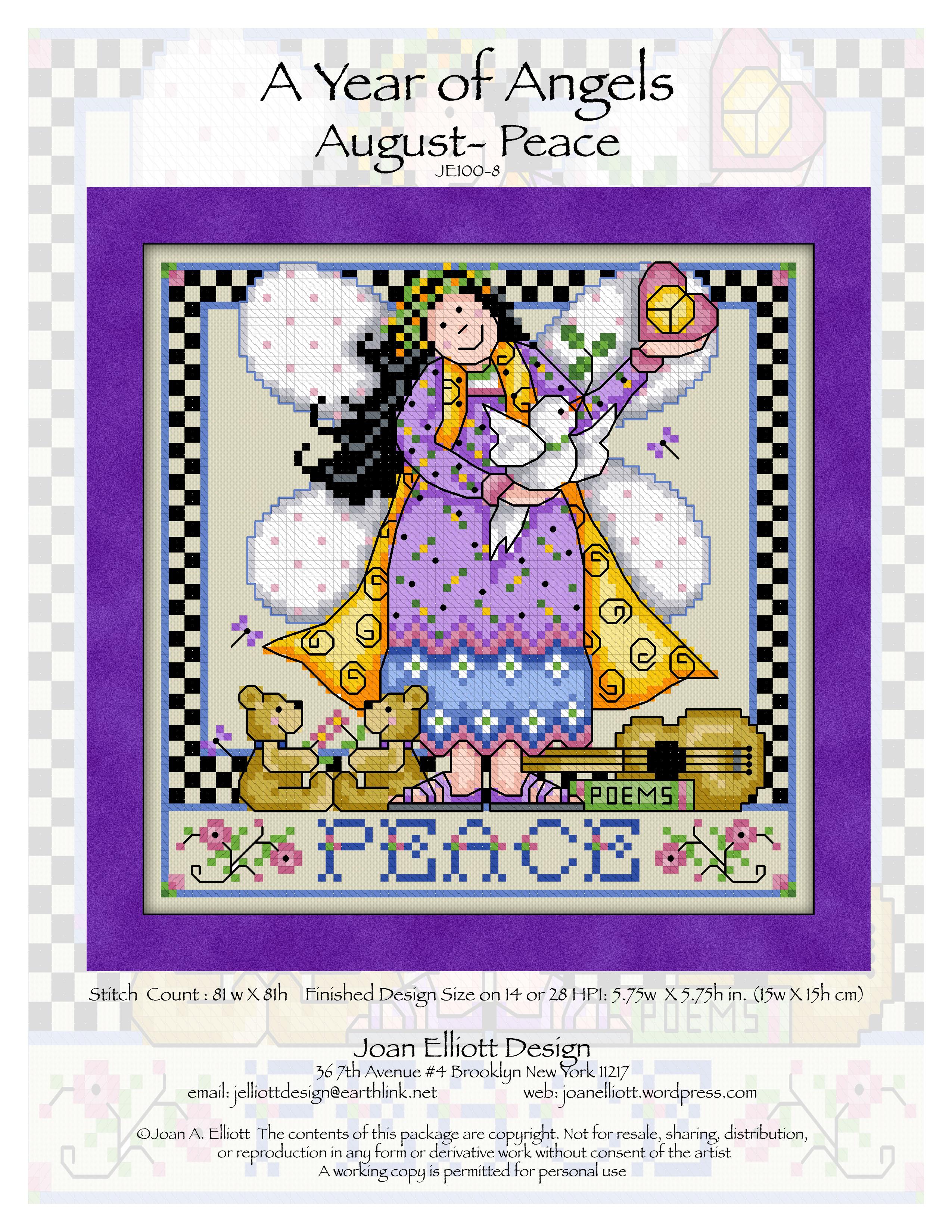 A Year Of Angels - August Peace - Cross Stitch Pattern