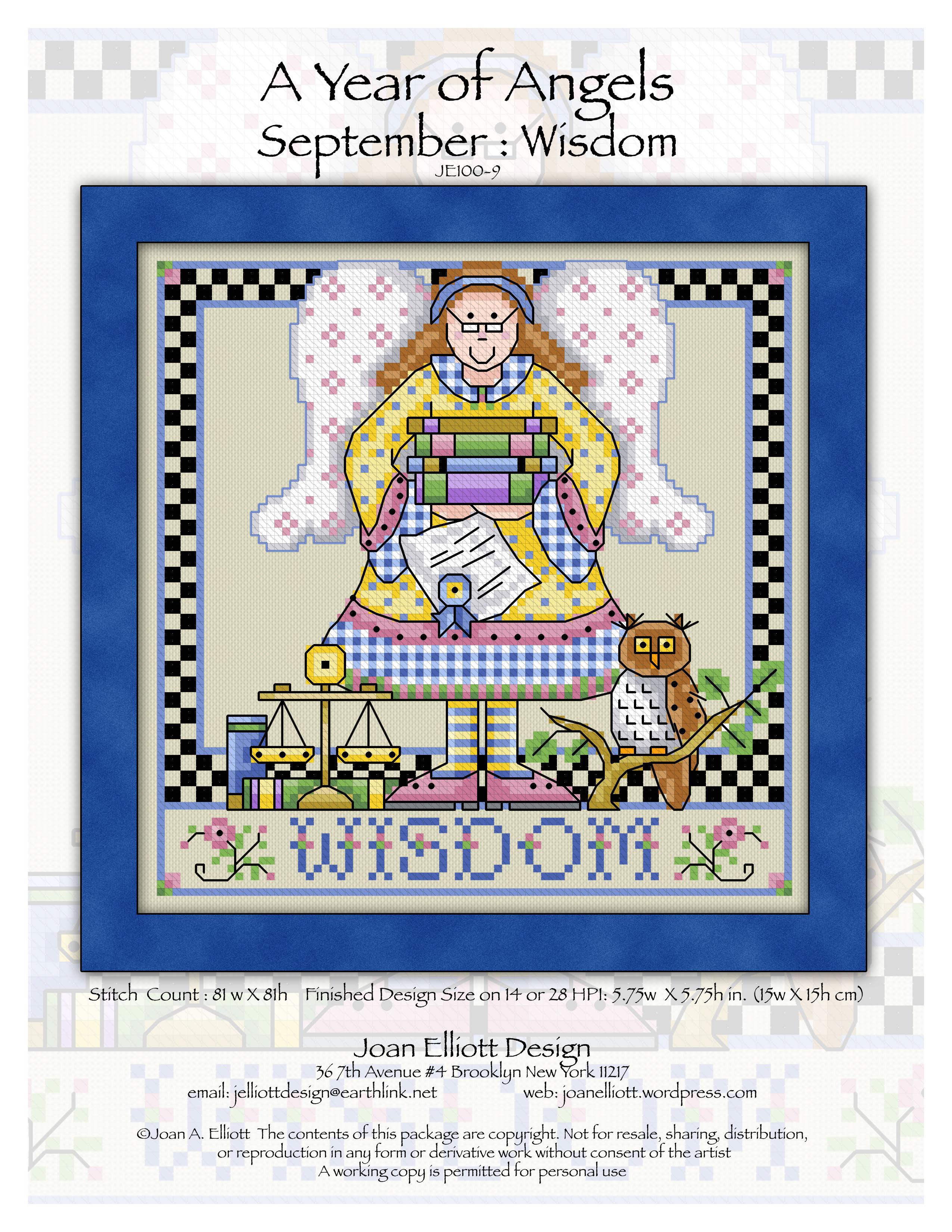 A Year Of Angels - September Wisdom - Cross Stitch Pattern
