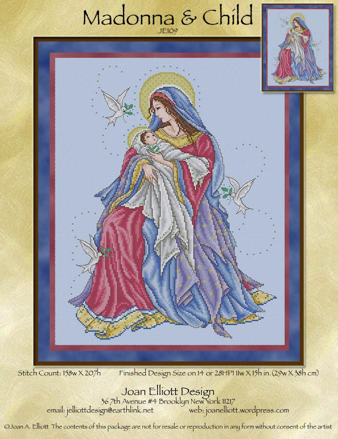 Madonna & Child - PDF Cross Stitch Pattern