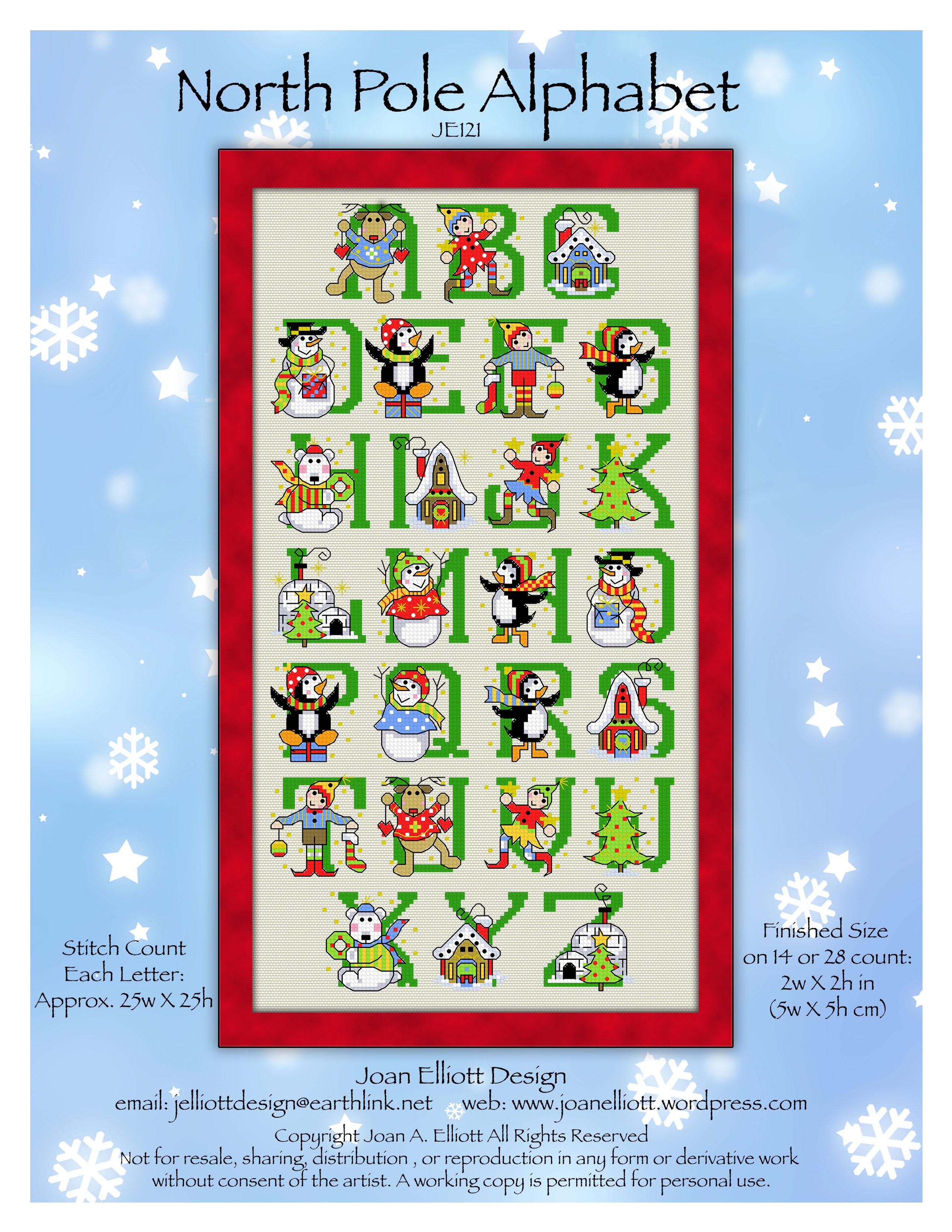 North Pole Alphabet - Christmas Cross Stitch Pattern