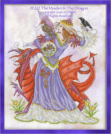 Maiden & The Dragon, The - Cross Stitch Pattern