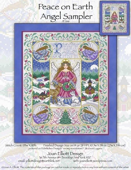 Peace on Earth Angel Sampler - Cross Stitch Pattern