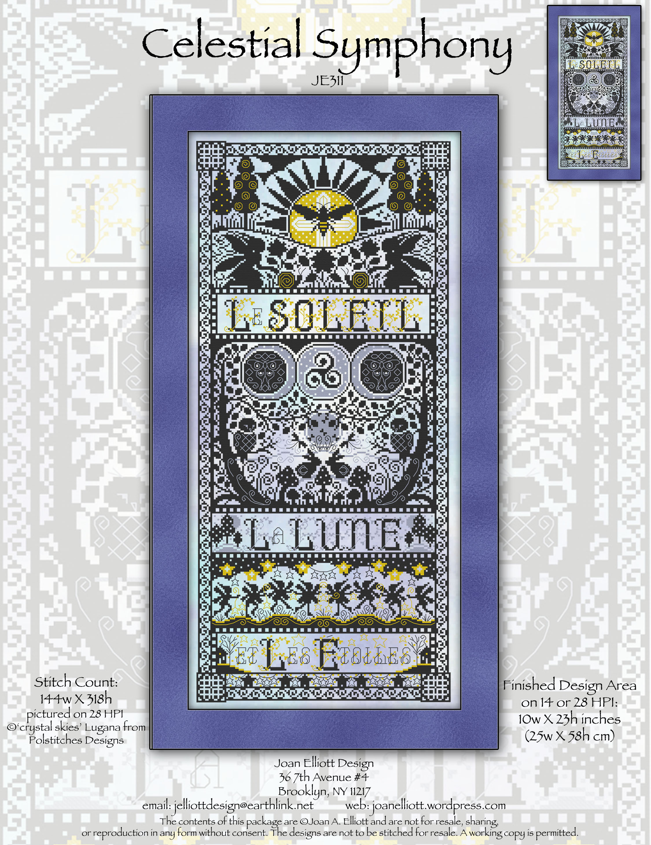 Celestial Symphony - PDF Cross Stitch Pattern
