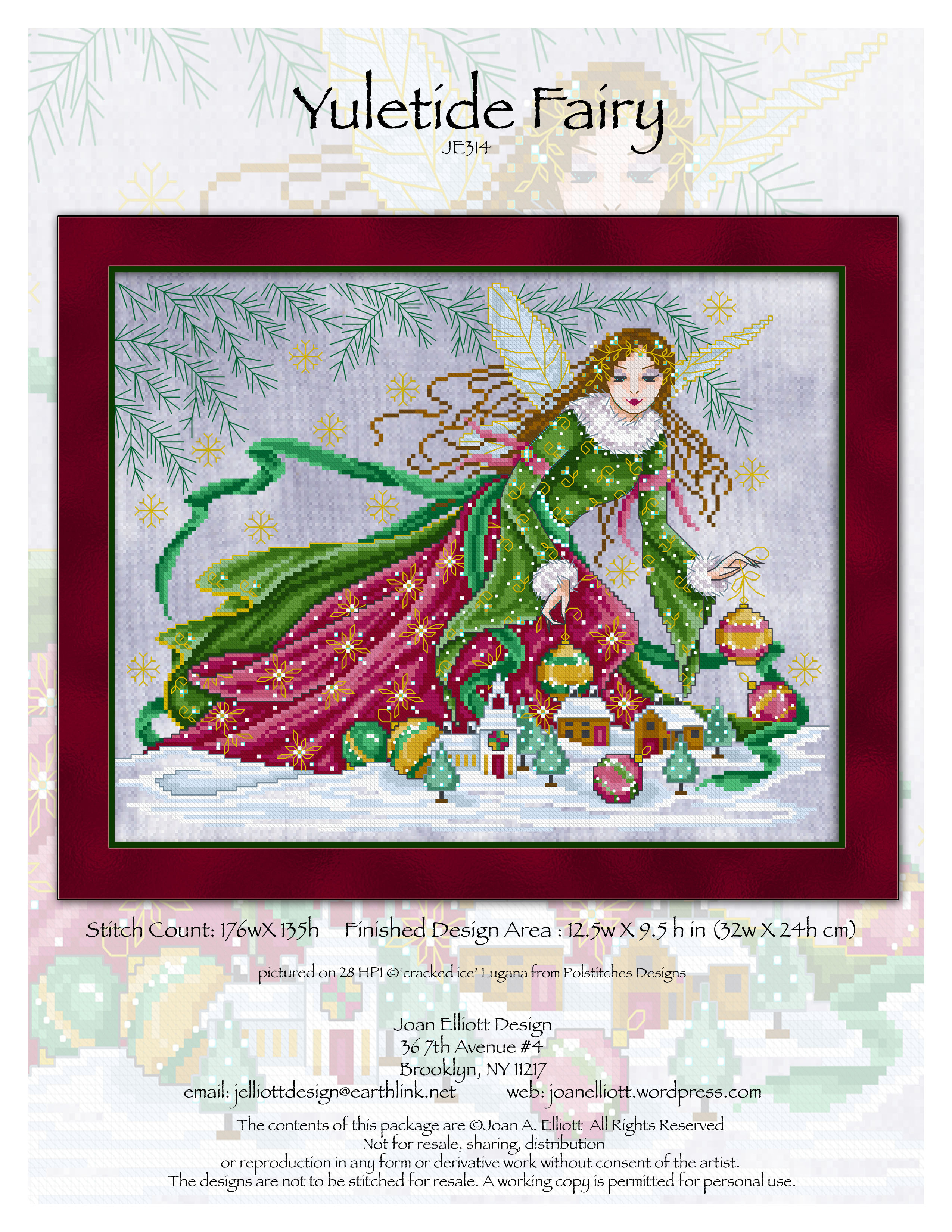 Yuletide Fairy - Christmas Cross Stitch Pattern