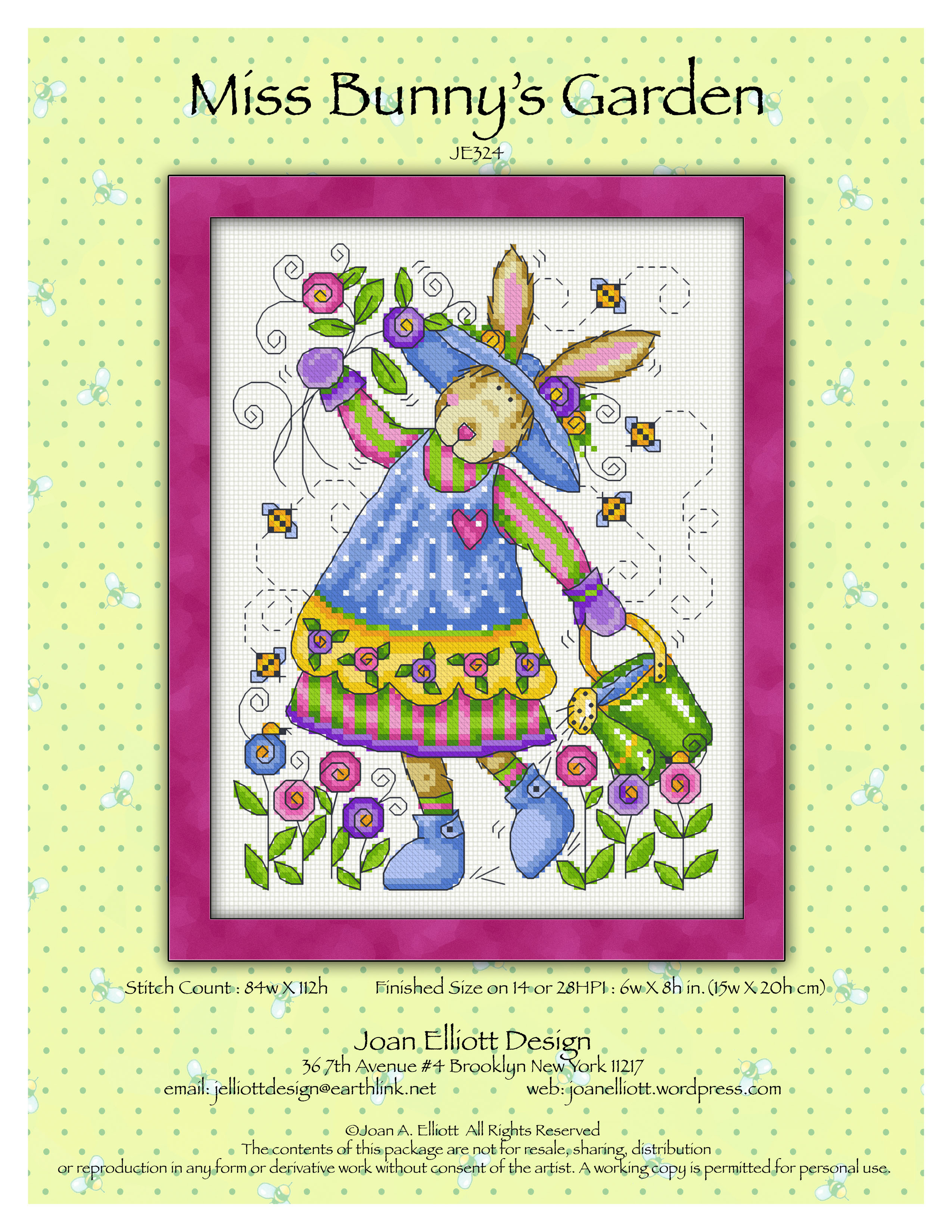 Miss Bunny's Garden - PDF Cross Stitch Pattern