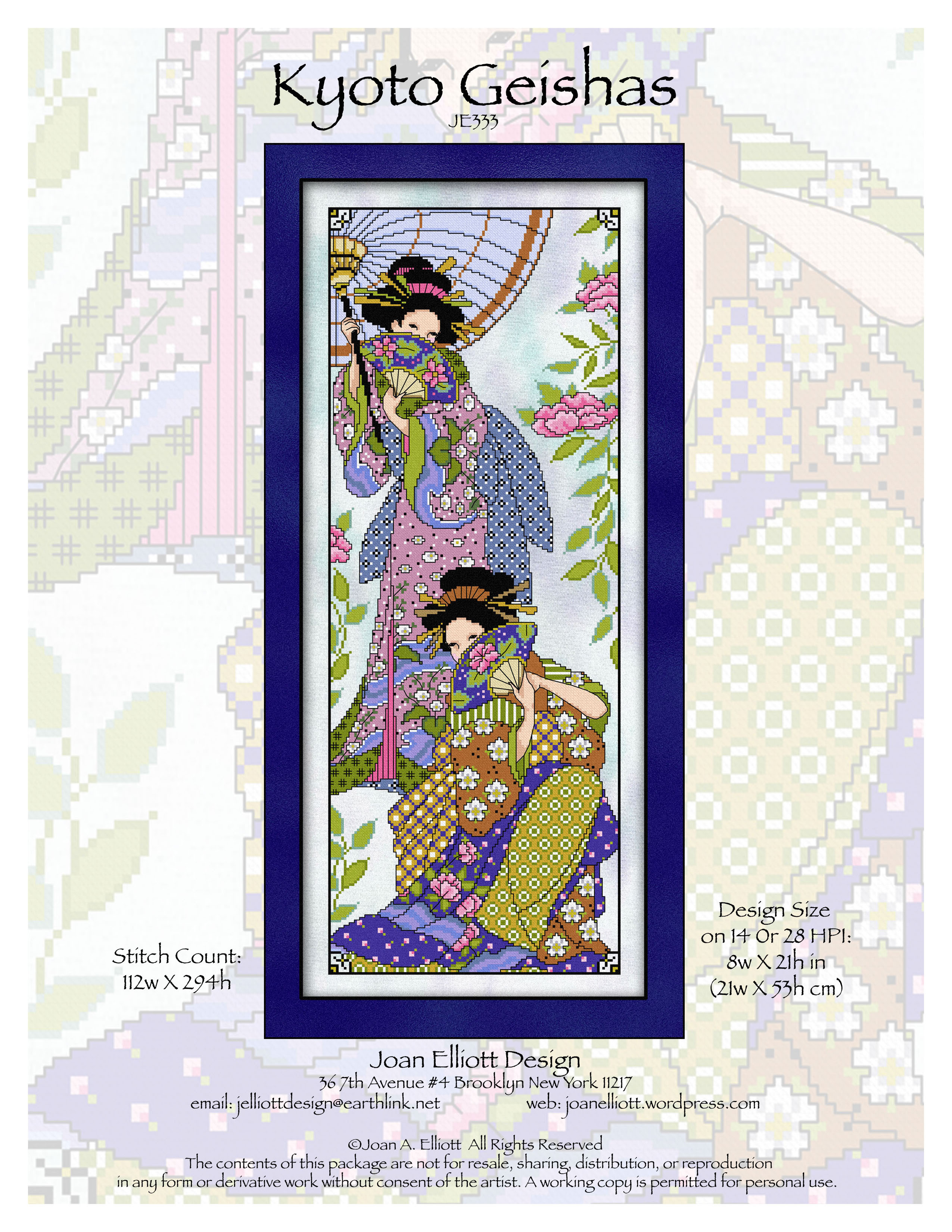 Kyoto Geishas - Cross Stitch Pattern