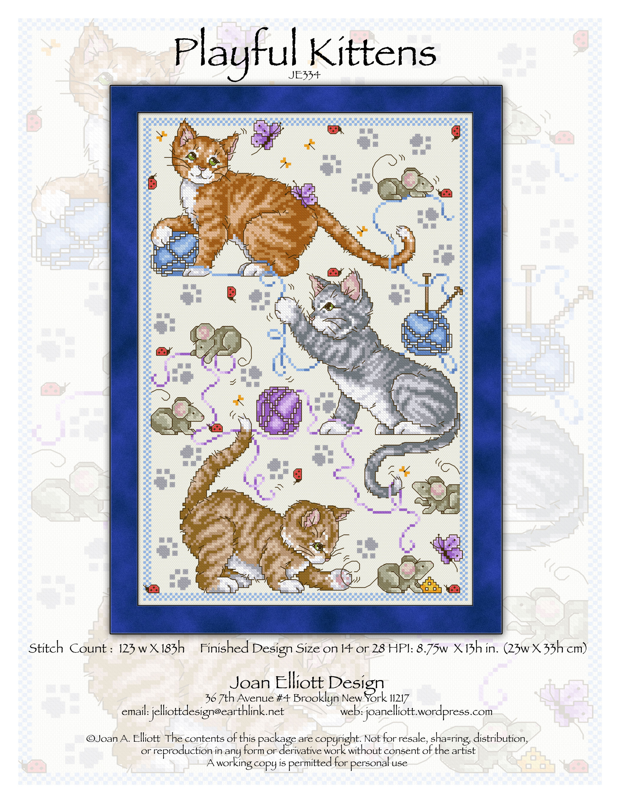 Playful Kittens - Cross Stitch Pattern