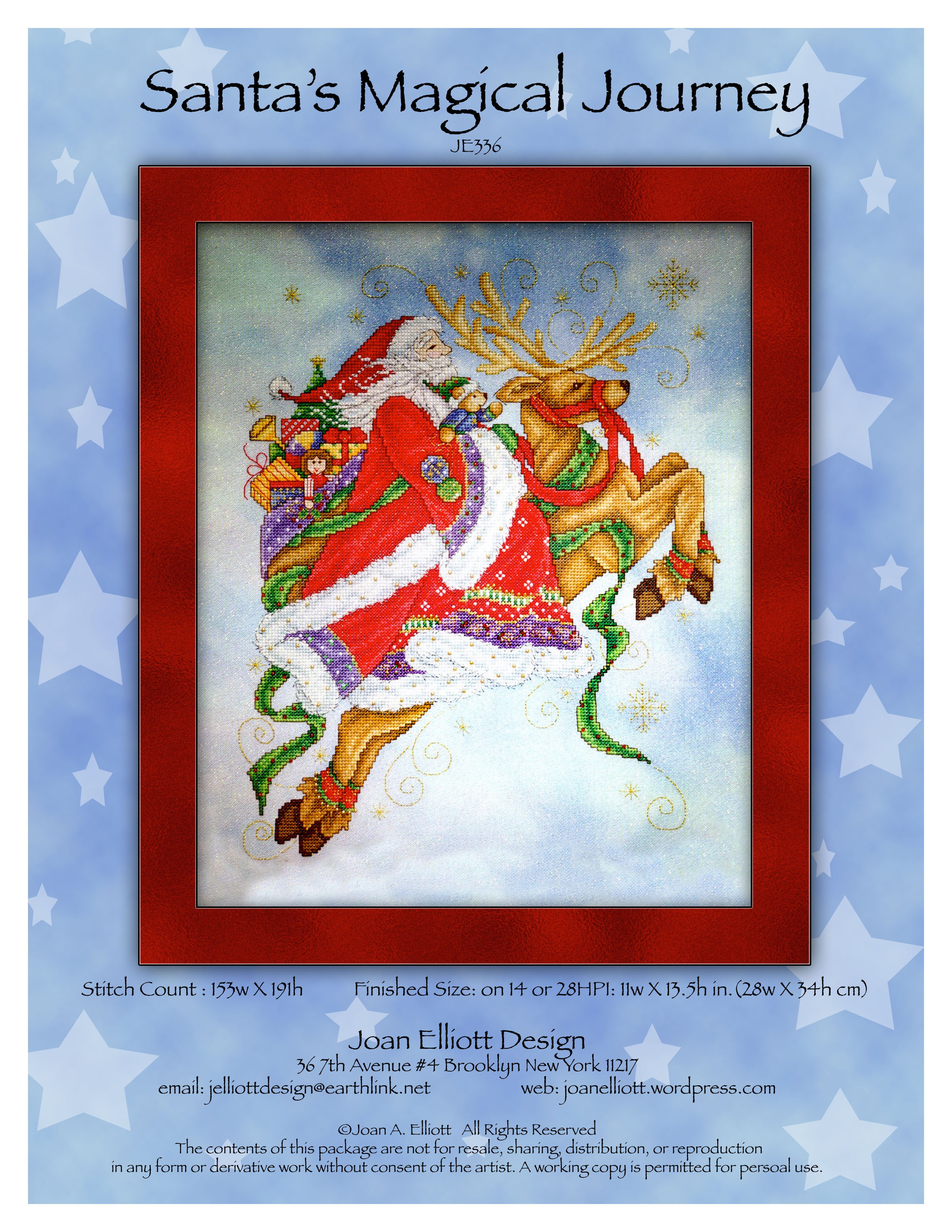 Santa's Magical Journey - Christmas Cross Stitch Pattern