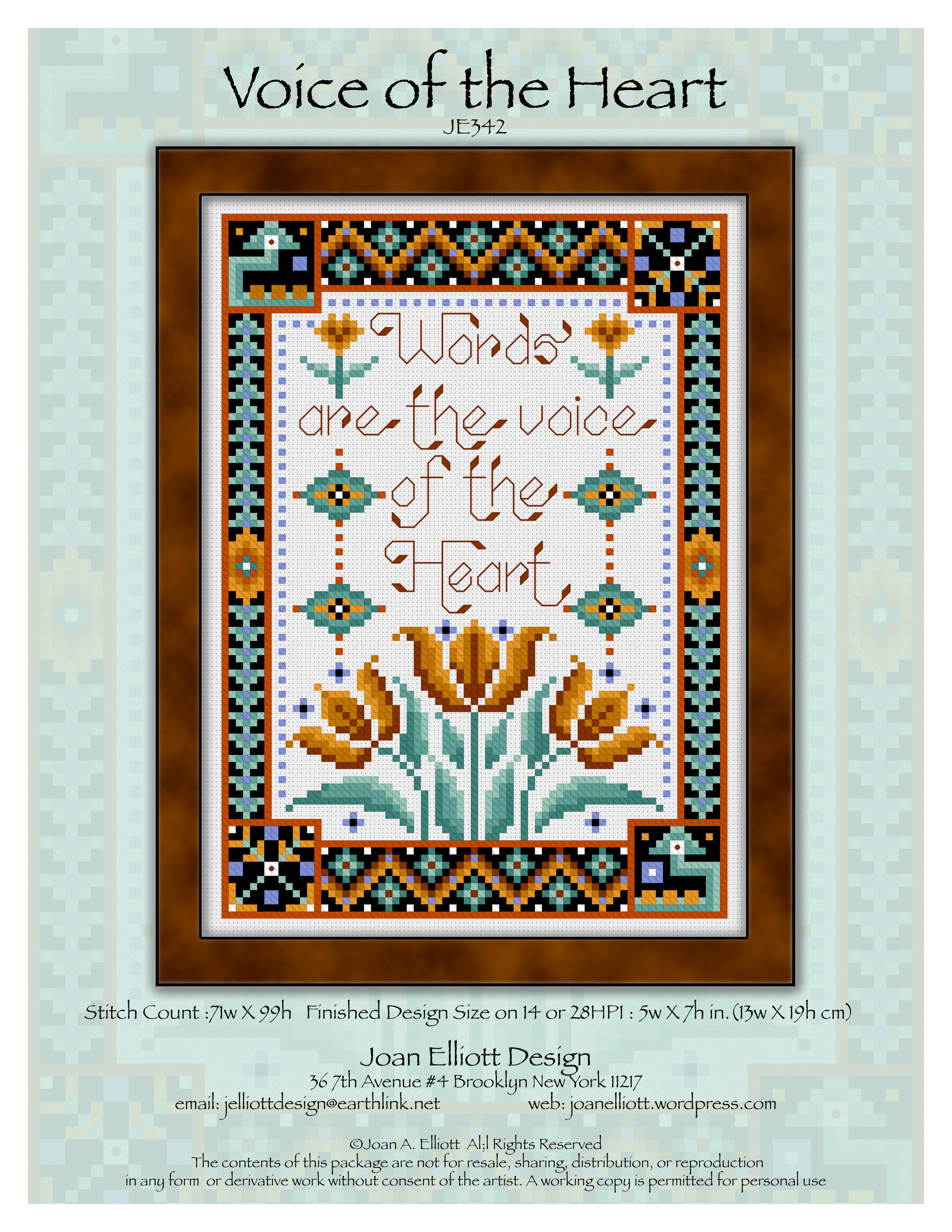 Voice Of The Heart - Cross Stitch Pattern