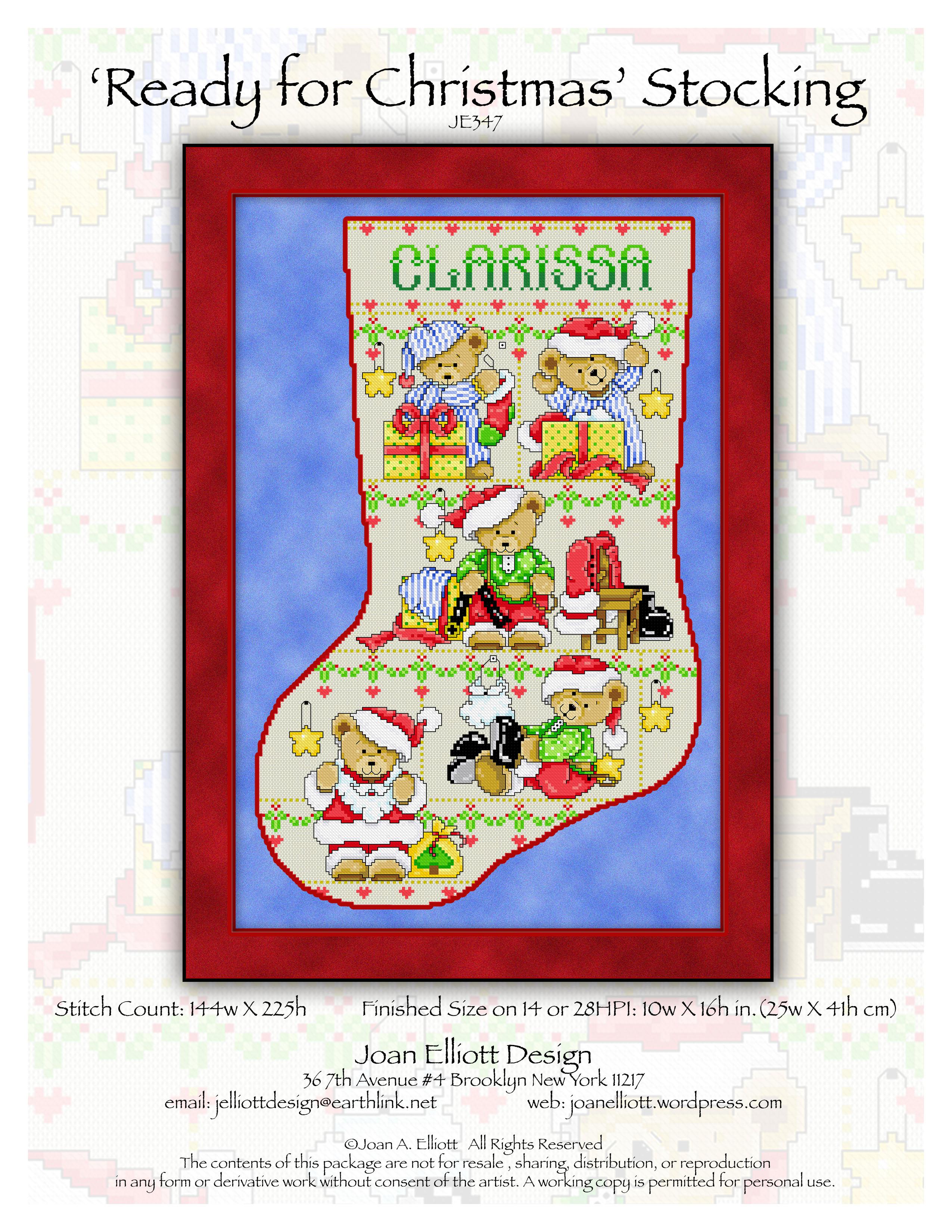 Ready For Christmas Stocking - Cross Stitch Pattern
