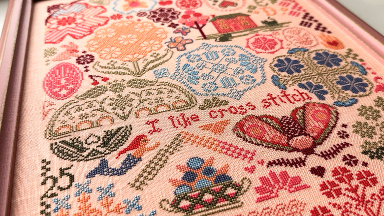 I Like Cross Stitch - Cross Stitch Pattern, different perspective #2, zoomed in. Select this picture to zoom back out.