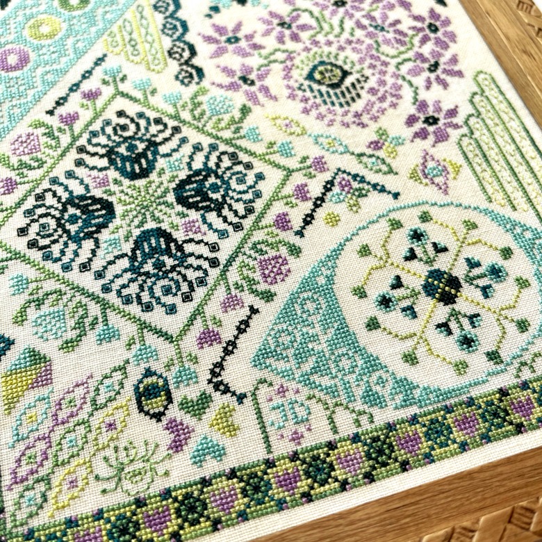 Eye of the Beholder - Cross Stitch Pattern, different perspective #1, zoomed in. Select this picture to zoom back out.